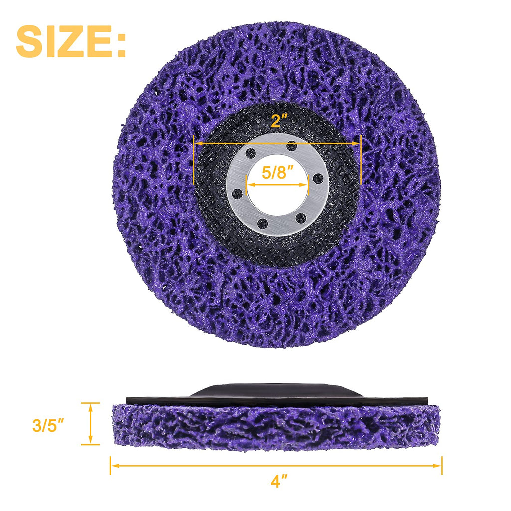 12 Pack 4" x 5/8" Strip Discs Stripping Wheel Fit Angle Grinder Clean and Remove Paint Coating Rust Welds Oxidation