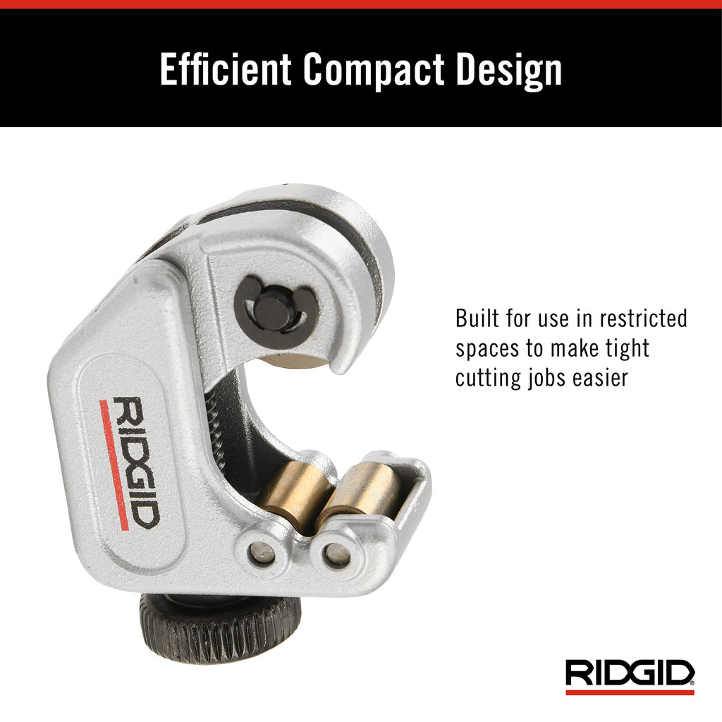 RIDGID 32975 Model 103 Close Quarters Compact Tubing Cutter for 1/8" to 5/8" Copper, Aluminum, Brass, and Plastic, Mini Tubing Cutter for Tight Cutting Jobs