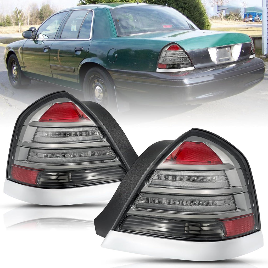 JSBOYAT LED Tail Light Assembly for 1998-2011 Ford Crown Victoria Tail Lamp