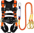 TRSMIMA Safety Harness Fall Protection - Harness Kit for Men Construction | Fall Arrest Roofing Harness Kit Men Full