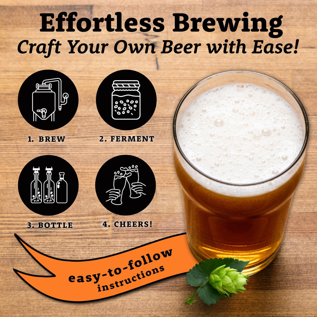Bavarian Hefeweizen Beer Extract Kit | Bavarian Wheat Dry Malt Extract | German Hallertau Mittelfruh Pellet Hops |