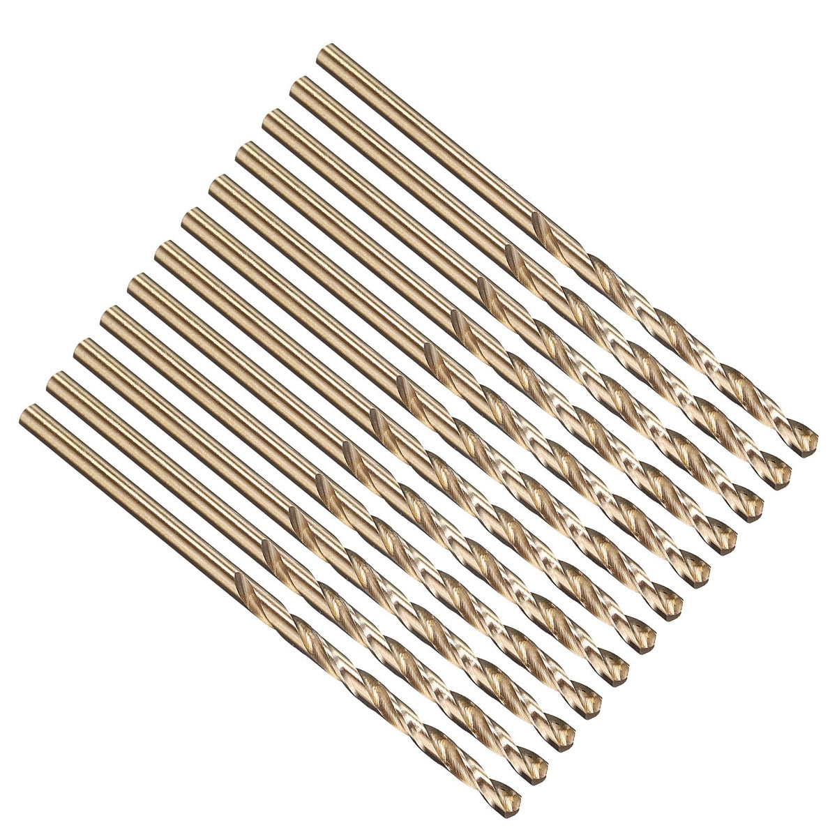 PATIKIL #50 Drill Bit Micro M2 High-Speed Steel 135° Gold Finish 12Pcs