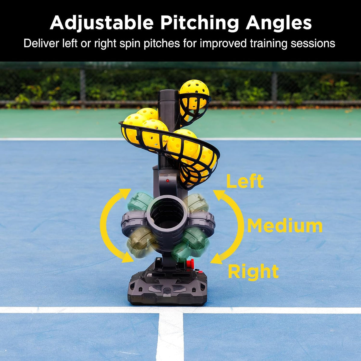 388PBH Pickleball Machine, Includes 9 Pickleballs