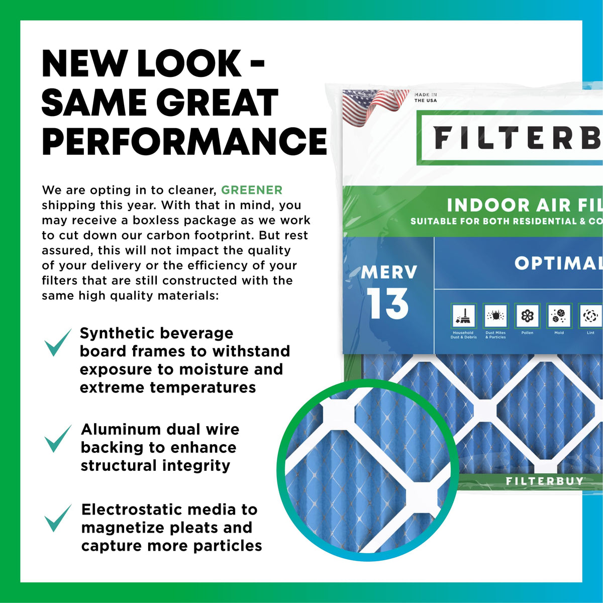6x12x1 Air Filter MERV 13 Smoke & Allergy Defense (3-Pack)