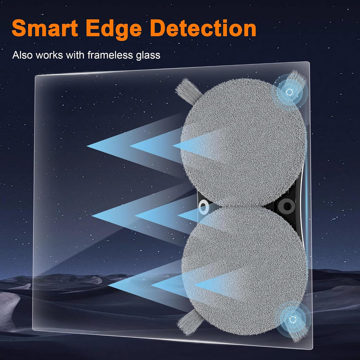 Automatic Window Cleaning Robot with Dual Spray & 6000Pa Suction