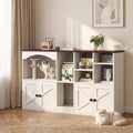 Cat Litter Box Enclosure for 2 Cats, Hidden Cat Cabinet with Storage