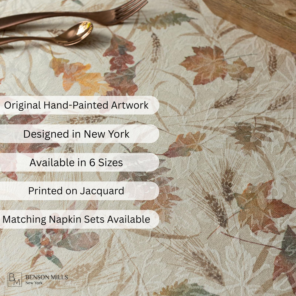Natures Leaves Autumn Tablecloth (60" x 84" Rectangular)