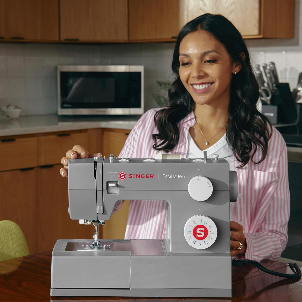 4423 (Grey) High Speed Heavy Duty Sewing Machine with Accessory Kit | 23 stitches deliver 97 applications, 50% more