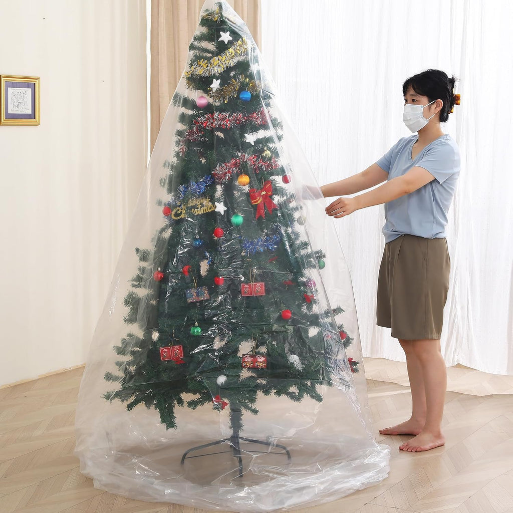 Christmas Tree Disposal Bag, Clear Extra Large 9x6ft Tree Storage Bag Cover