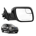 ECOTRIC Mirror w/Puddle Heated Turn Signal Light Compatible with Explorer