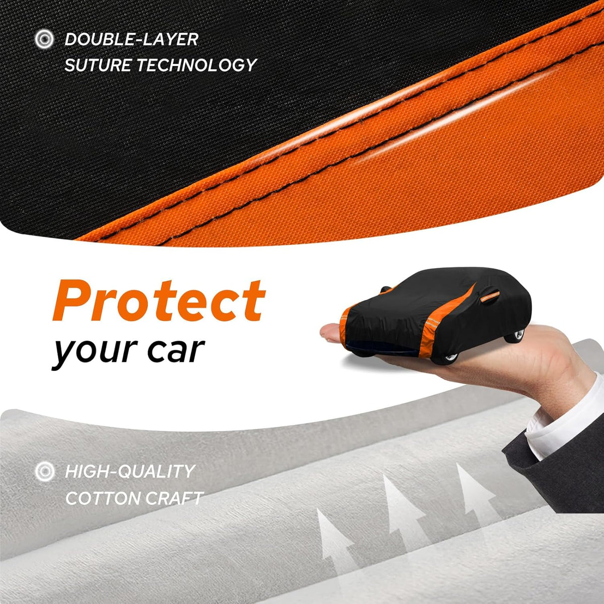 10-Layer Compatible with Tesla Model Y Car Cover Waterproof All Weather for Automobiles, Outdoor Full Cover Soft