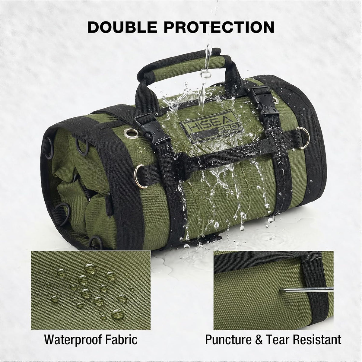 Roll Up Tool Bag, Heavy Duty Tool Storage Large-Capacity, 27"*14" Portable Tools Organizer with Utility Detachable