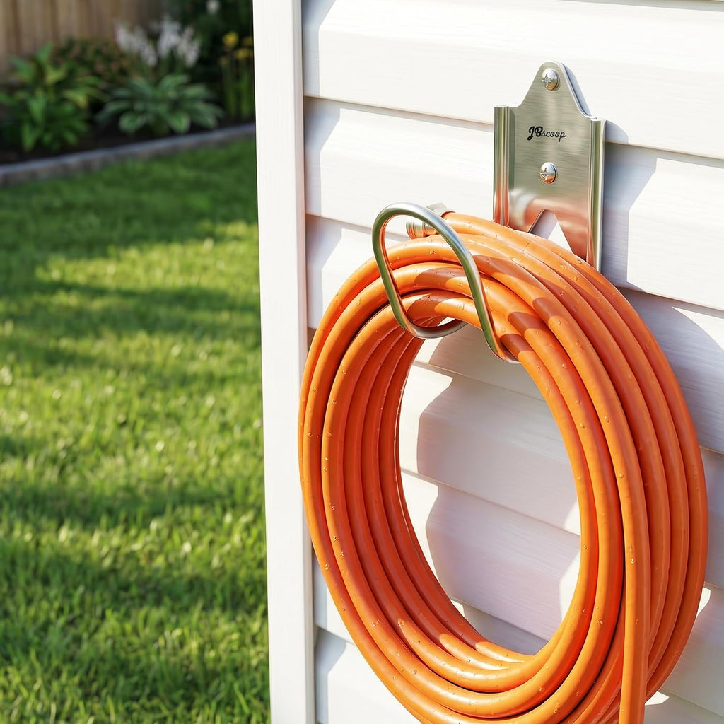 Garden Hose Holder, Garden Hose Hanger Wall Mount for Water Hose, Extension Cords, Air Compressor Hose, Heavy Duty &