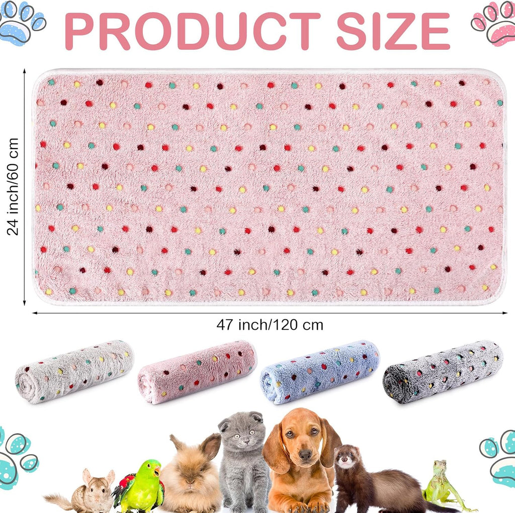 8 Pcs Guinea Pig Fleece Cage Liners, Dot, 47 x 24 Inch