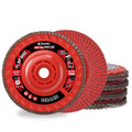 EZARC Ceramic Flap Discs 60 Grit, 4-1/2 x 7/8-Inch, Type 27, 5-Pack