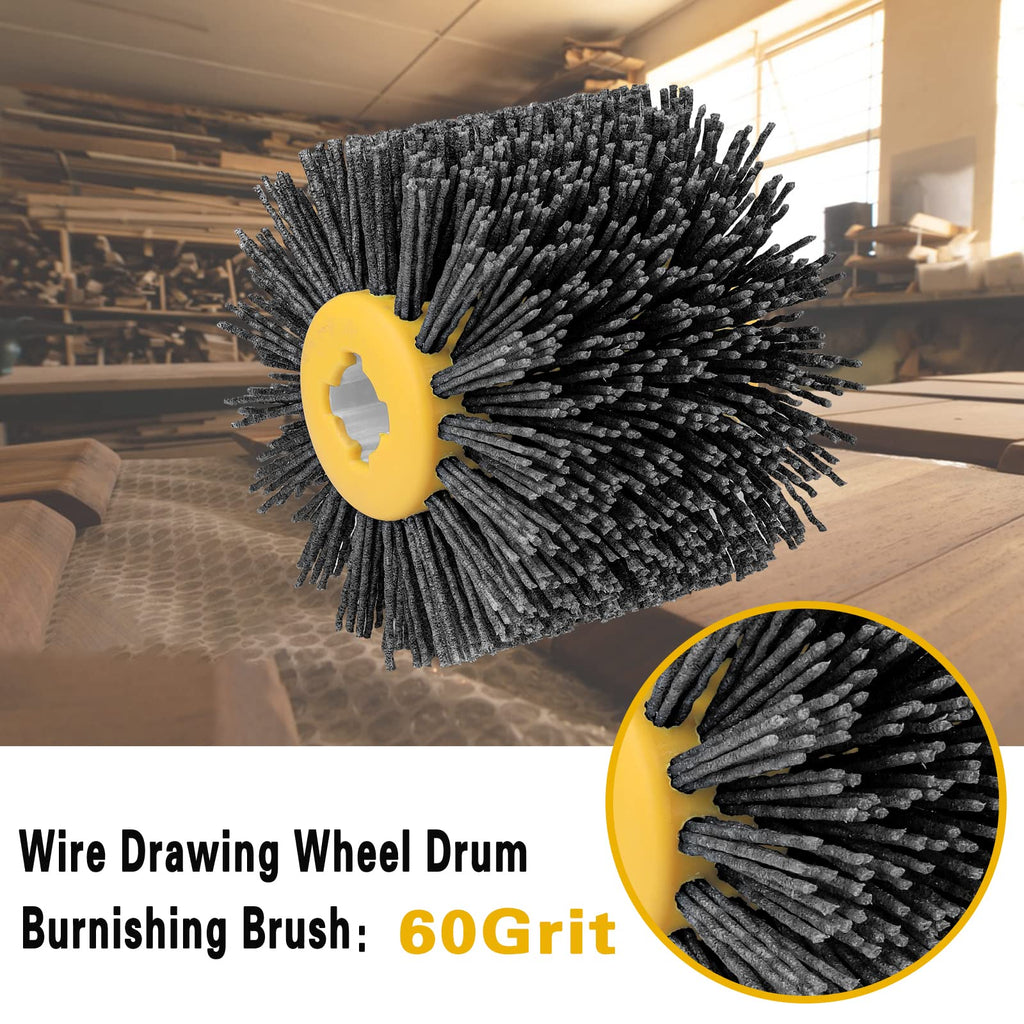 Shinboc 4.7 x 4 Inch Surface Conditioning Tool, 60 Grit Nylon Drawing Wheel