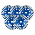 SALI 4.5 Inch 5pcs Concrete Grinding Wheels 27 Turbo Diamond Segments 5/8-11 Arbor Diamond Grinding Wheel Fit for Paint, Epoxy, Mastic Coating Removal
