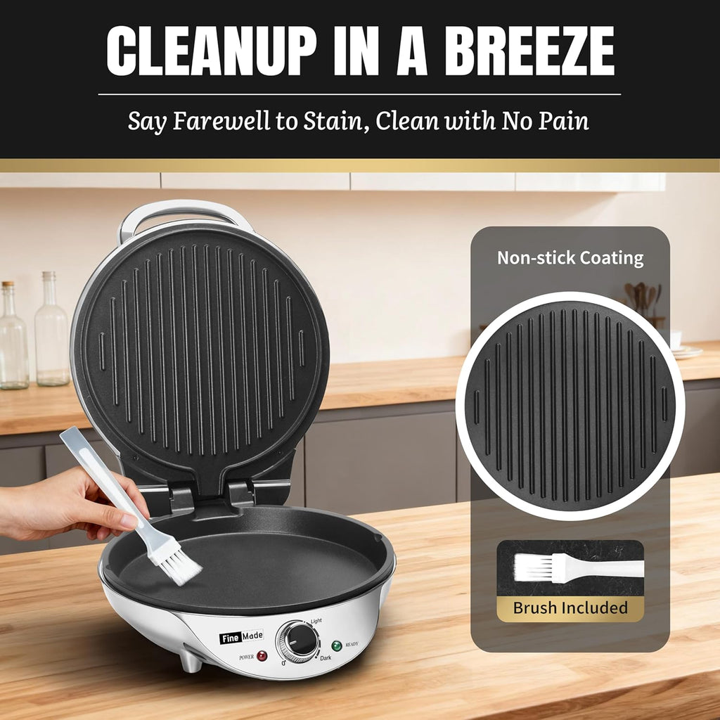 Electric Griddle Nonstick, Multi-Funtional Quesadilla Maker 10 Inch, Electric Grill Indoor, Pancake Griddle & Pan
