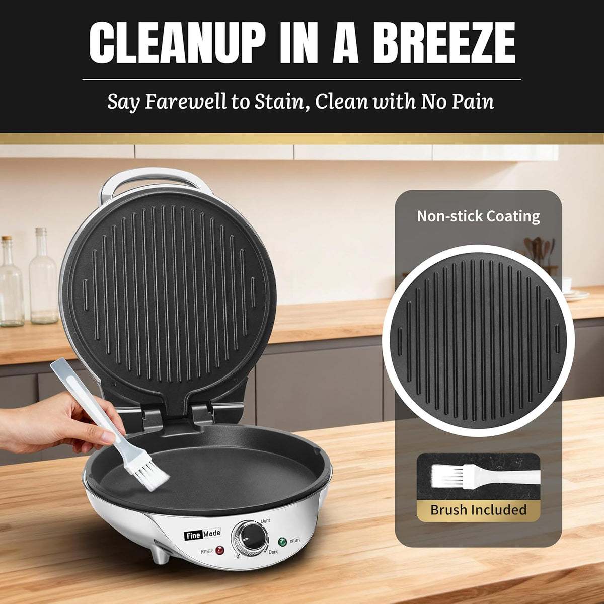 Electric Griddle Nonstick, Multi-Funtional Quesadilla Maker 10 Inch, Electric Grill Indoor, Pancake Griddle & Pan