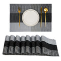 Placemats Set of 8，Non-Slip PVC Weave Table Mats Easy to Clean，Heat Resistant Place Mats for Kitchen Dining Table