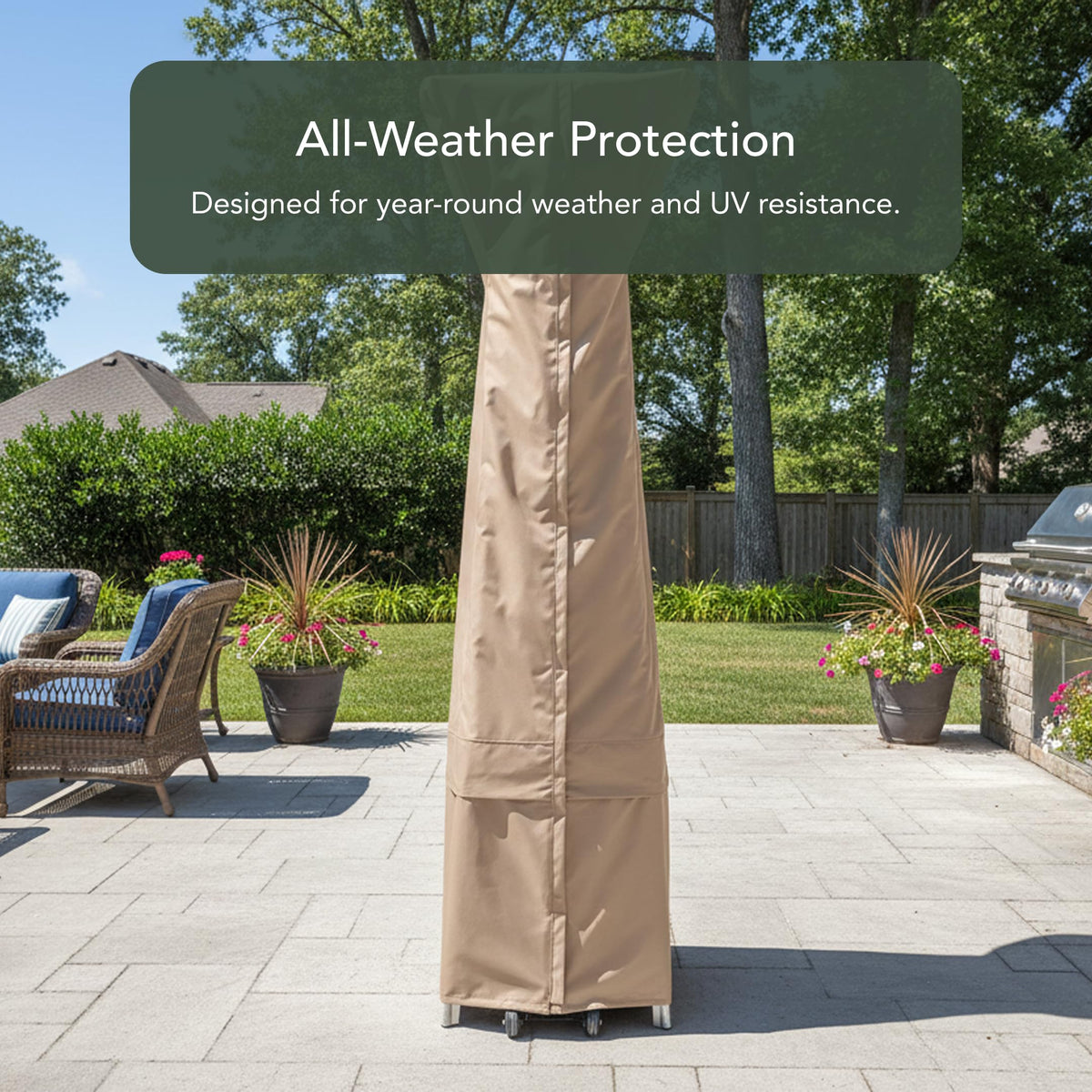 Ultima Triangular Patio Heater Cover - 24"W x 91"H - All Season