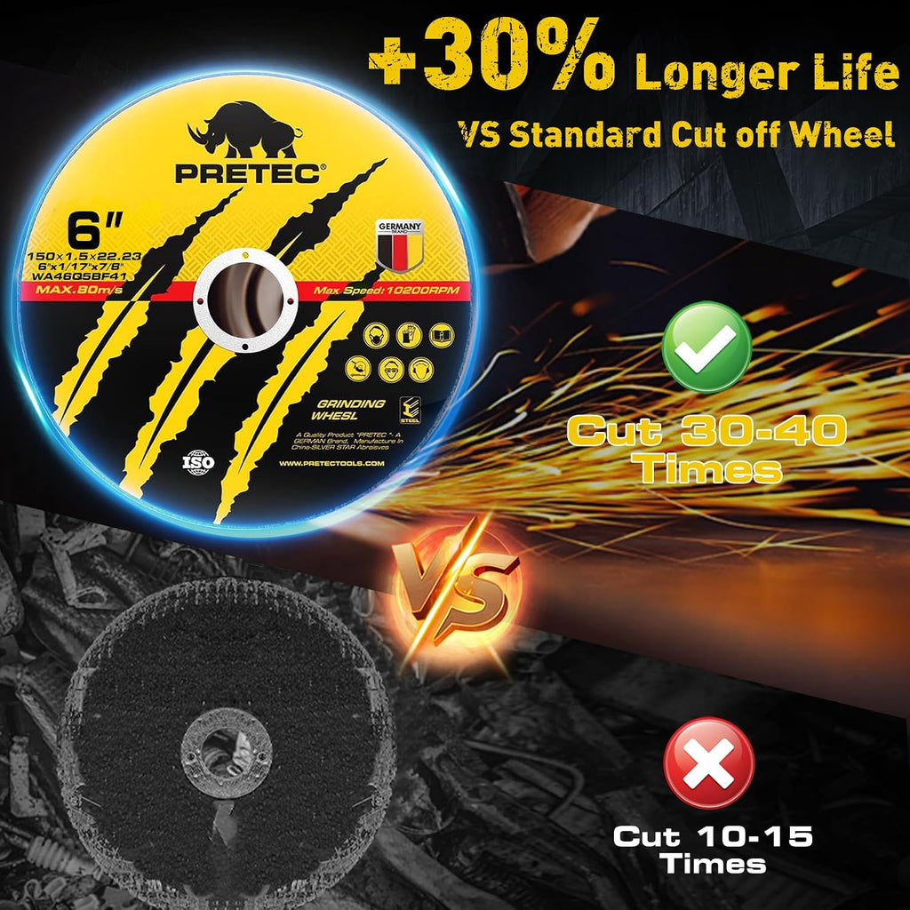 55 Pack Cut Off Wheels 6 Inch, Metal Cutting Wheel for Angle Grinder