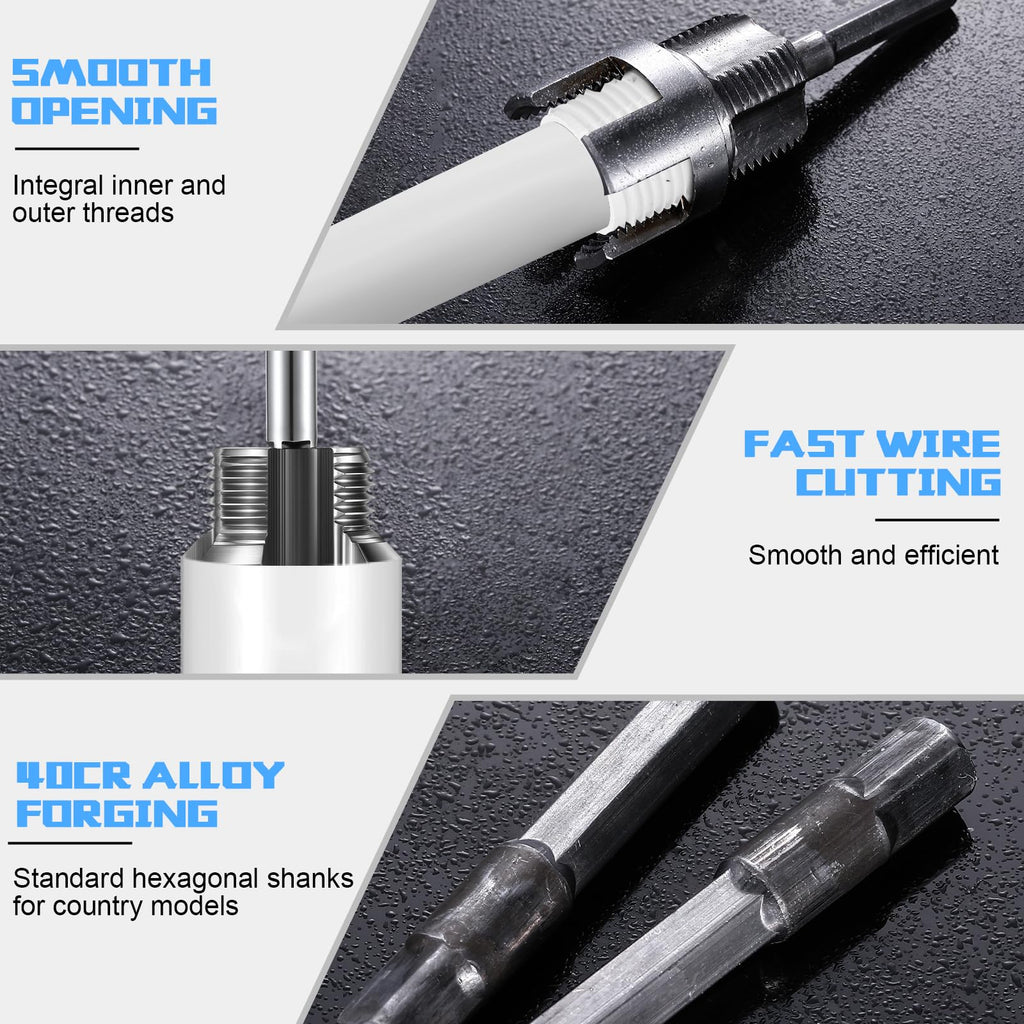 Otoolling 3 Set Pipe Reaming Tool for PVC Threader Kit, 1/2“,3/4”,1”