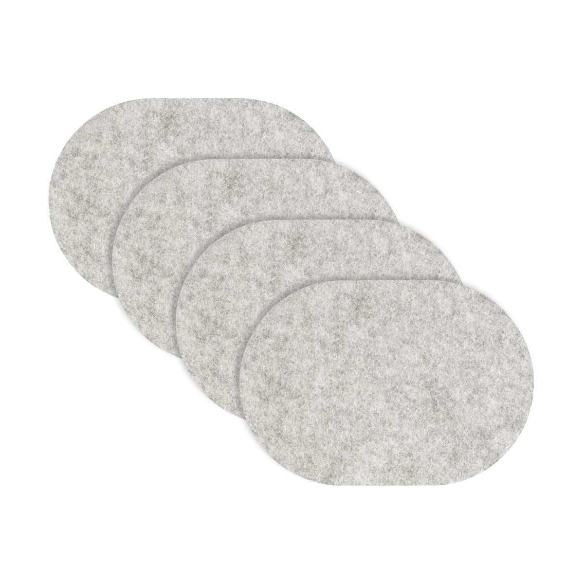 Loft Felt Placemat, 13.3 x 16.5 Oval Placemat (Set of 4), Cloud