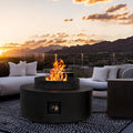 3-Piece Outdoor Gas Fire Pit, 32 Inch Propane Fire Pit Table