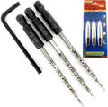 FTG USA 3 Pc #4 (7/64") Replacement Tapered Countersink Drill Bit Hex Shank
