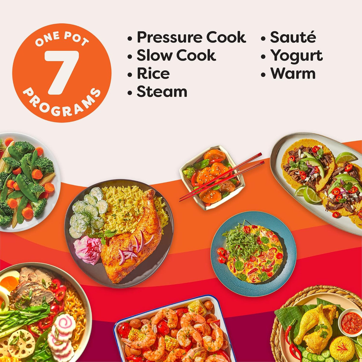 Duo 7-in-1 Electric Pressure Cooker, Slow Cooker, Rice, Steamer, Sauté, Yogurt Maker, Warmer & Sterilizer, Includes
