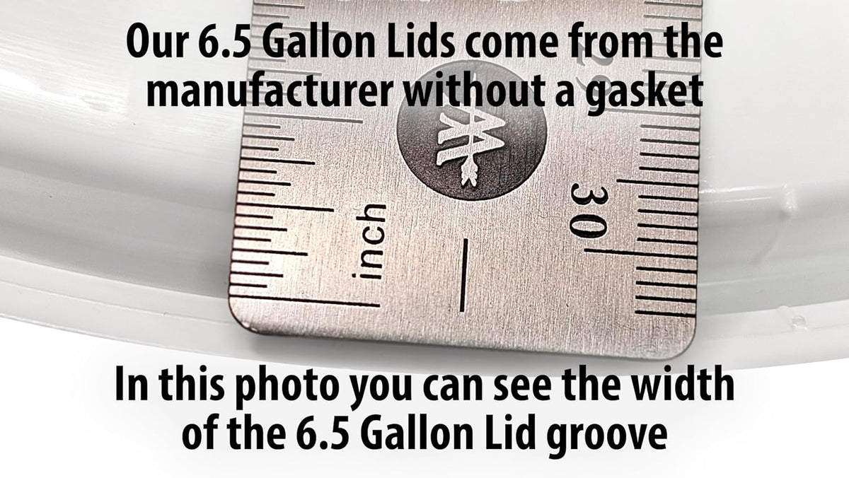6.5 Gallon Plastic Drilled and Grommeted Lid Fits 6.5 Gallon Fermenters