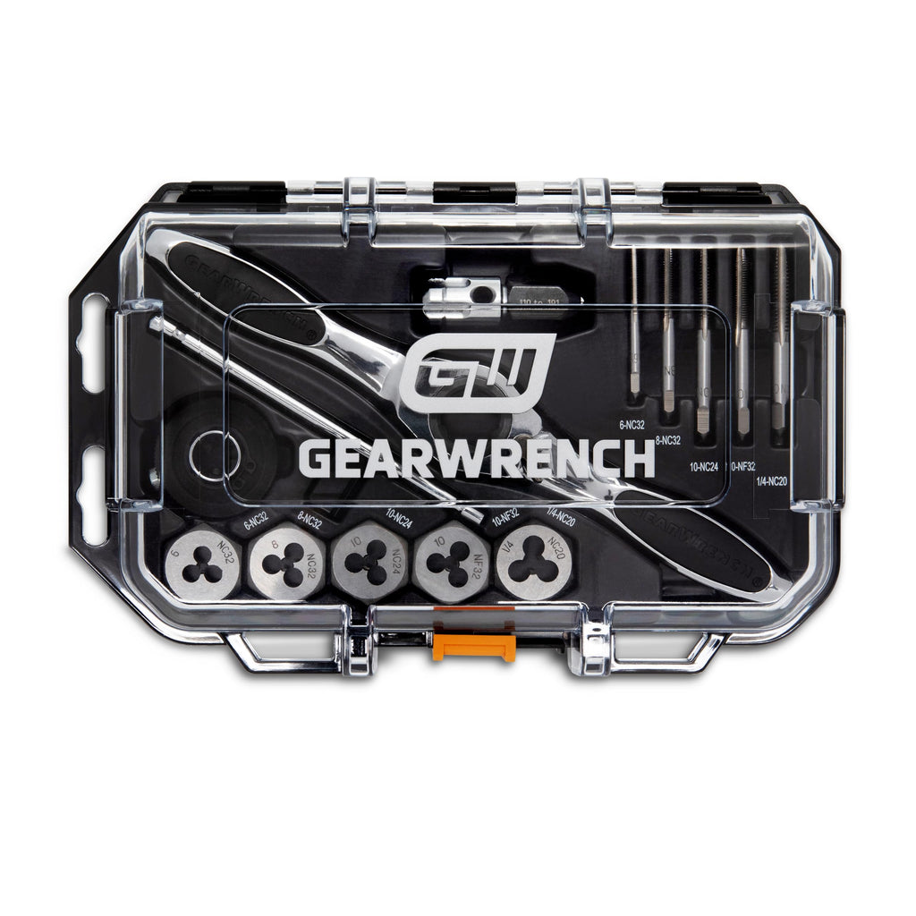 GEARWRENCH 15 Piece SAE Ratcheting Tap & Die Set | 82816
