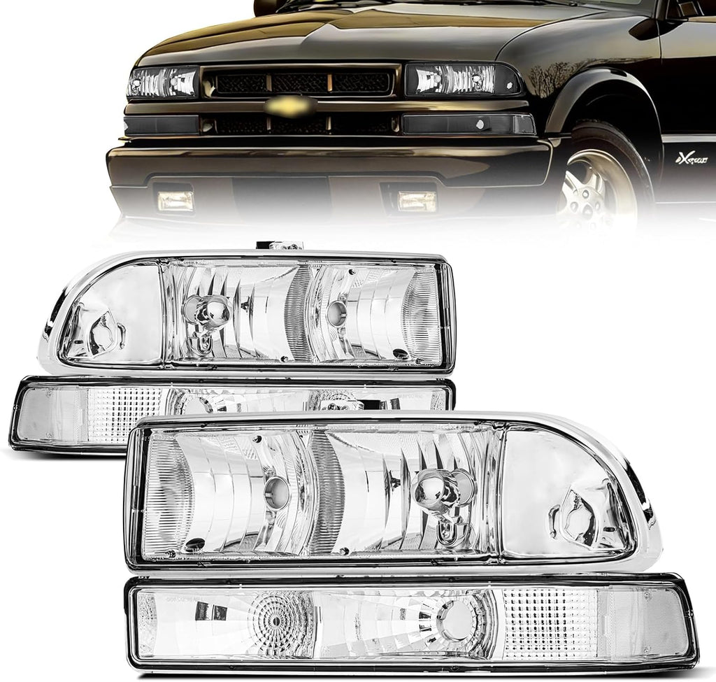 Headlight for 1998-2005 Chevy Blazer & 1998-2004 Chevrolet S10 Pickup