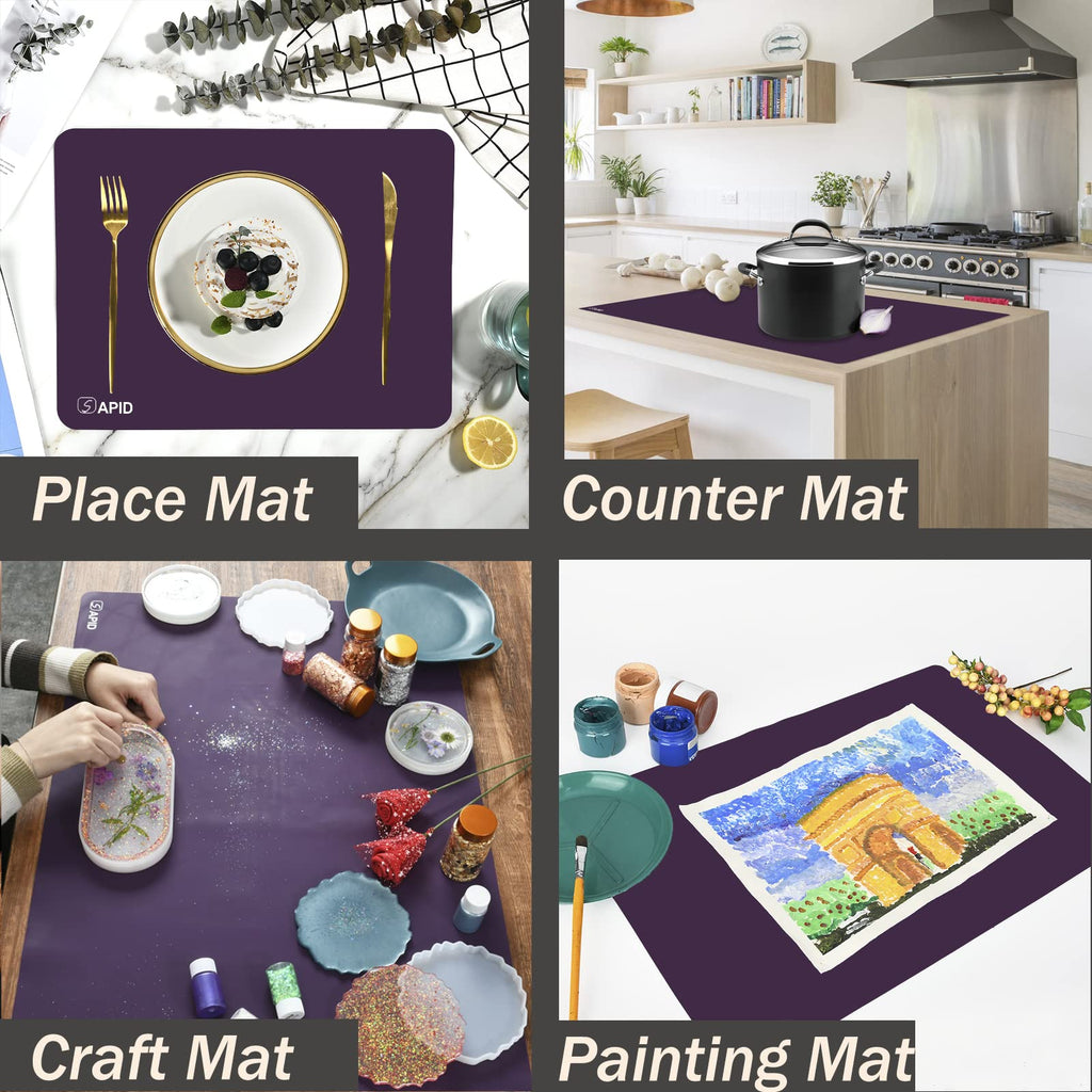 Extra Large Silicone Mat Kitchen Counter Heat Resistant Table Mat 36" x 24"