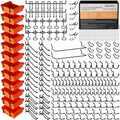 276PCS Pegboard Accessories Organizer Kit for 1/4 Inch Pegboard