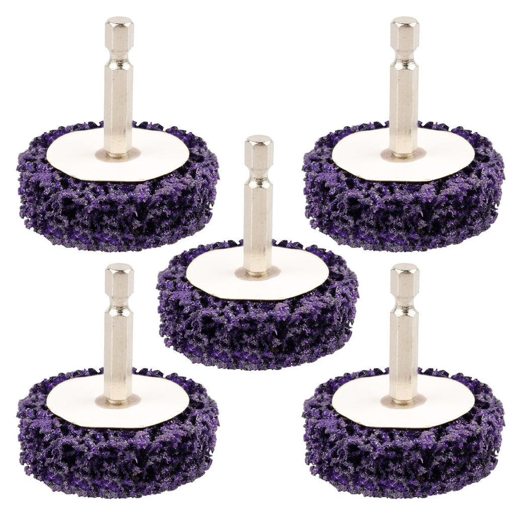ZORUNNA 2" Quick Change Easy Strip Discs with 1/4" Hex Shank, Paint Stripper Wheel for Removing Paint, Cleans Welds Rust Removal. (5)