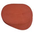 Placemats Set of 6, Woven Oval Braided Dining Table Mats(Rust Orange)