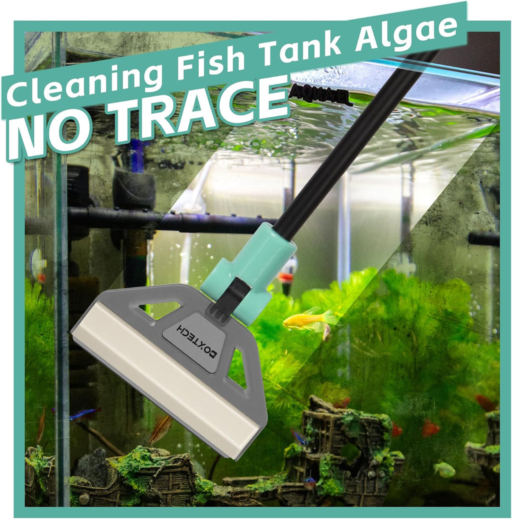 Algae Scraper for Glass Aquariums,2 in 1 Adjustable Algae Scraper
