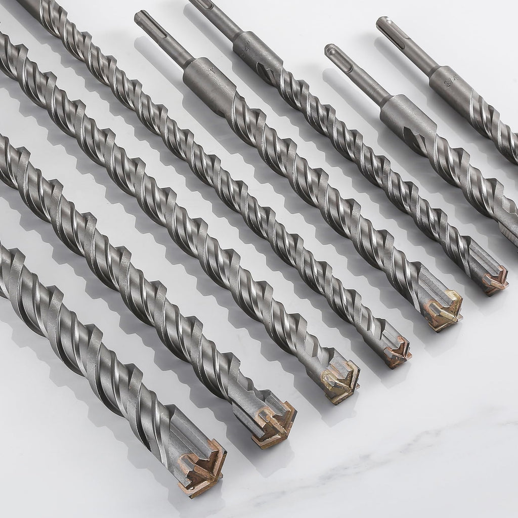 Wensilon Extra Long Hammer Drill Bit - 1pcs 1" X 18"-16" Cross-Type Double Thread Carbide for Concrete, Brick, Stone, Cement Walls