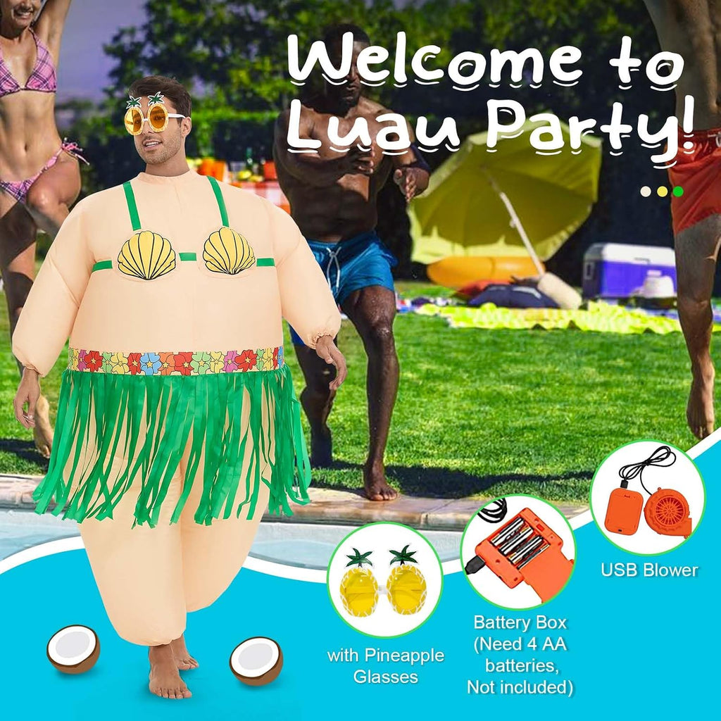 Inflatable Luau Hula Skirt Costume