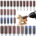 30Pcs Sanding Drums for Dremel Rotary Tool with 1/8" Shank, Sanding Sticks for Plastic Wood Metal Grinding Polishing, 180/240/320/400/600/1000/1500/2000/3000 Grits