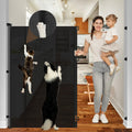 60" x 55" Wide Extra-Wide Retractable Indoor Mesh Pet & Child Safety Gate with One-Hand Safety Lock for Wide Openings, Patios & Stairways — Black