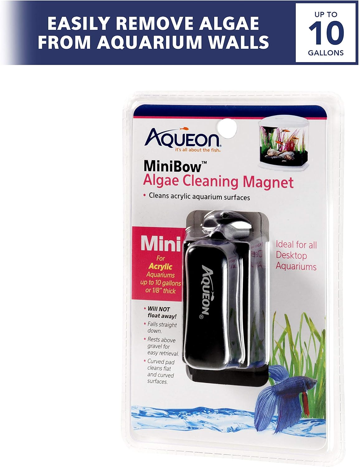 Aquarium Algae Scraper, Fish Tank Cleaning Magnet, Mini