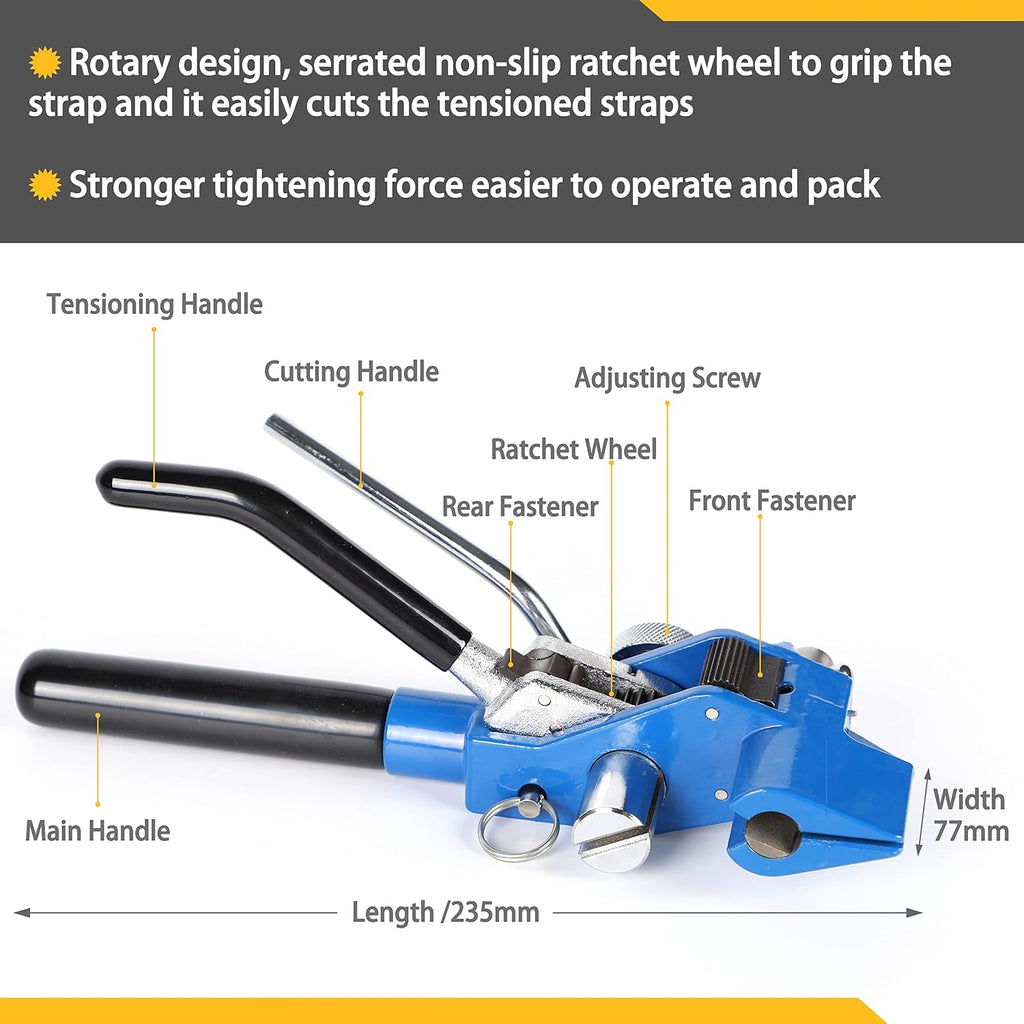 UpJiaFlarish Steel Banding Strapping Kit - Banding Tool, Stapping Tool