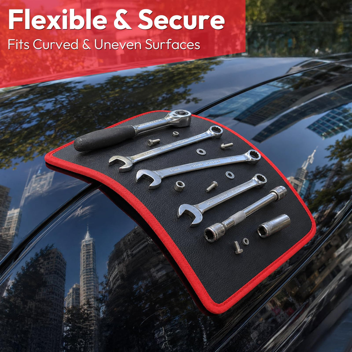 2PC Magnetic Tool Mat, 40 LBS Flexible Magnetic Mat, Magnetic Tool Holder