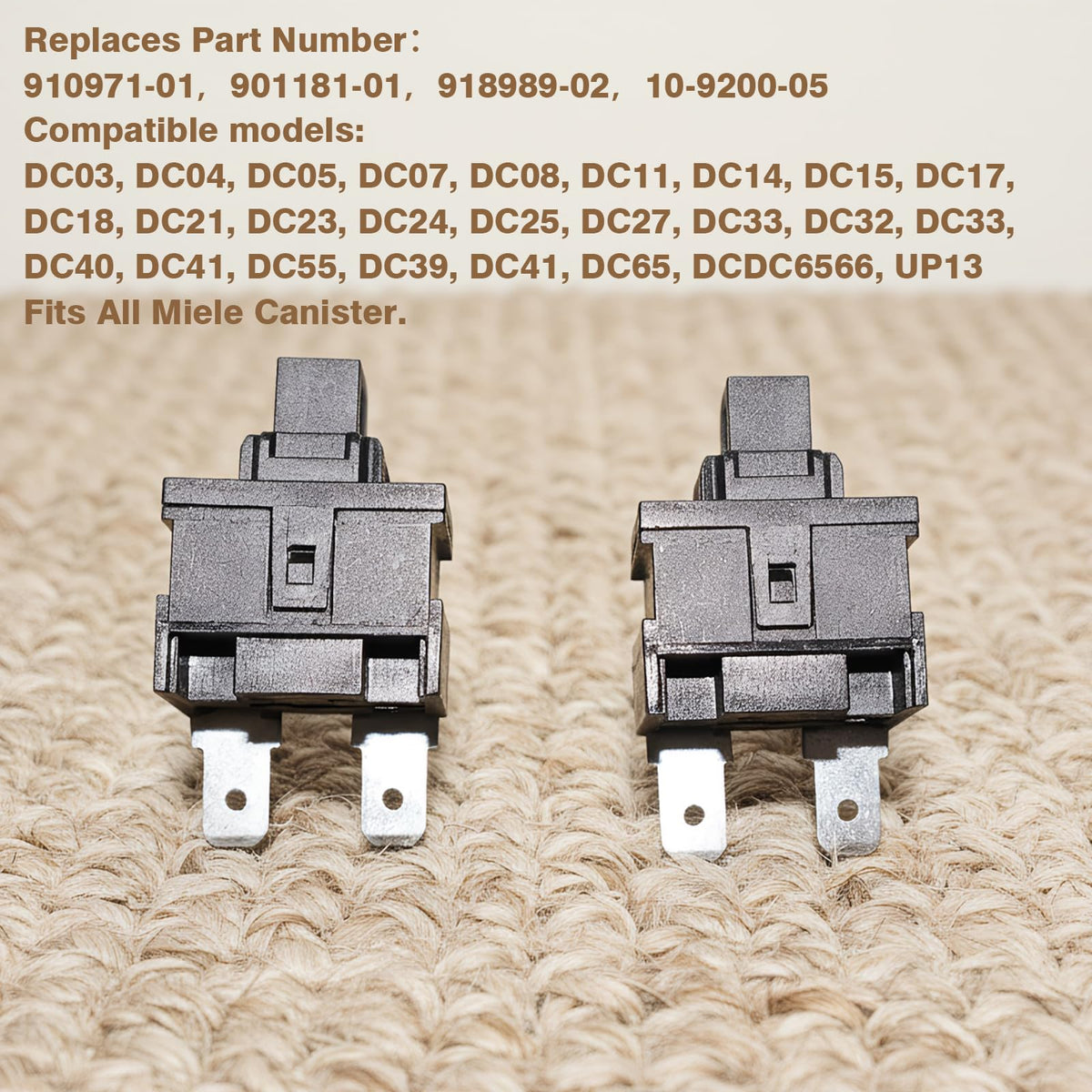 910971-01 Vacuum On/Off Switch Replacement Part for Dyson & Miele, 2 Pack