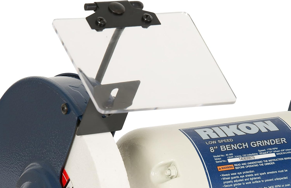 RIKON Professional Power Tools, 80-805, 8â€ Slow Speed Bench Grinder, Powerful Shop Table Tool, Perfect for