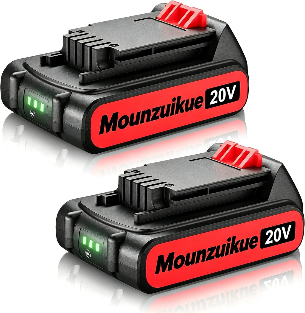 2Pack 4.0Ah Replacement for Black and Decker 20V Lithium Battery