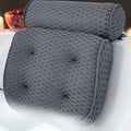 Luxury Bath Pillows for Tub Soft Mesh Strong 6 Suction Cups Gray